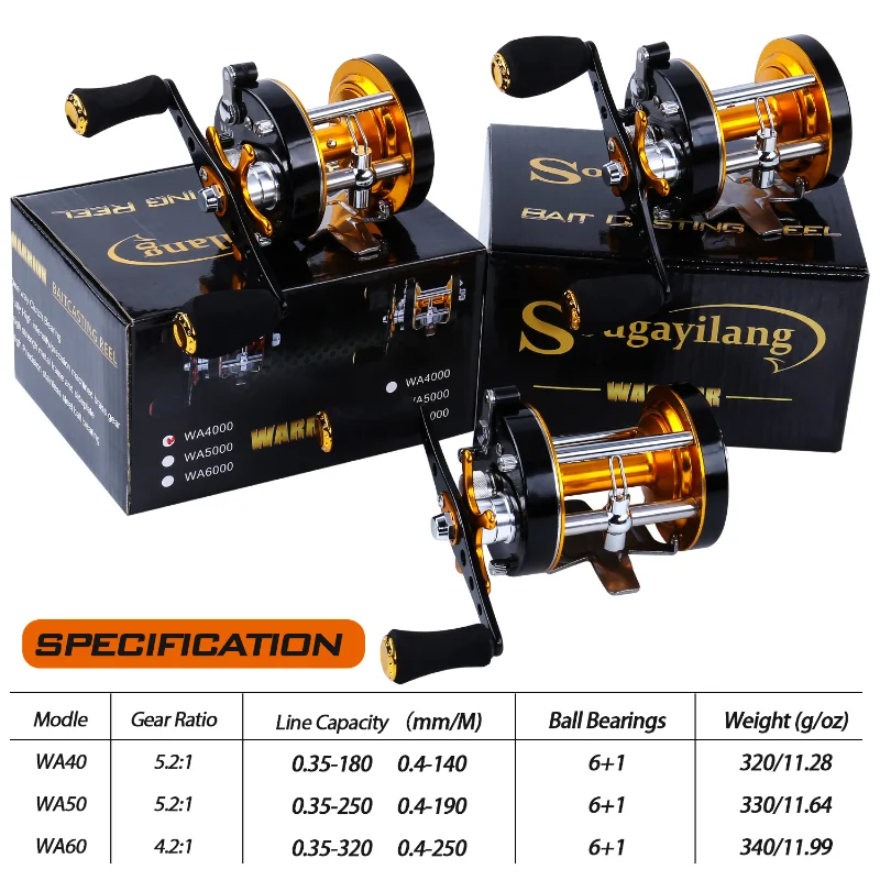 Carrete de pesca Sougayilang WA Series para arrastre potente - imagen 2
