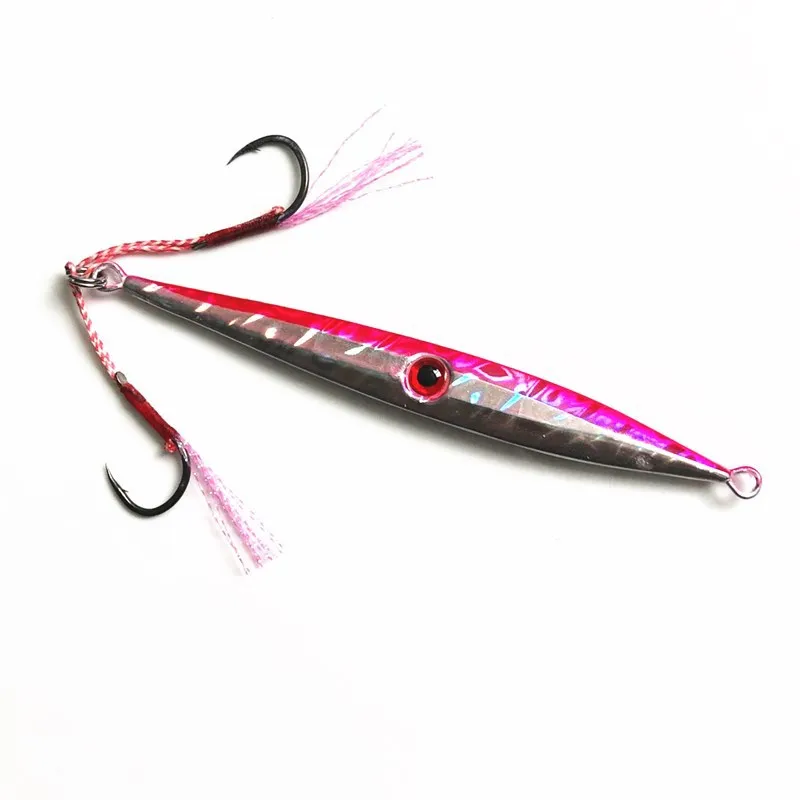 Shore Cast Jig Fishing Lure Hard Bait 40g 60g 100g Metal Jigbait Artificial Lures Mackerel Bass Mandarin Catfish 4 Pieces SALE - imagen 2