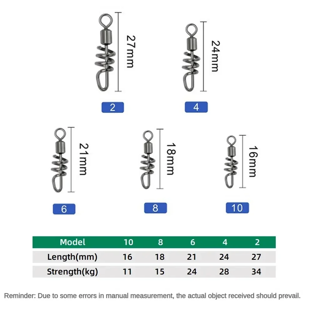 Conector de anillo de figura 8, suministros de pesca, accesorios de equipo de pesca pequeño, 50 piezas - imagen 2