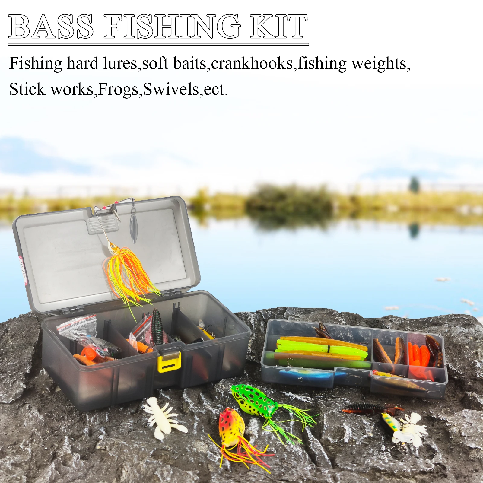 Free Fisher kit de señuelos para black bass con vinilos - imagen 5