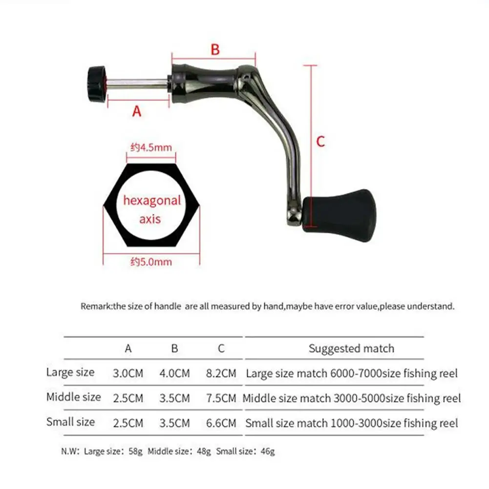 Brazo basculante de Metal, mango de carrete giratorio para reemplazo de carrete de pesca - imagen 3