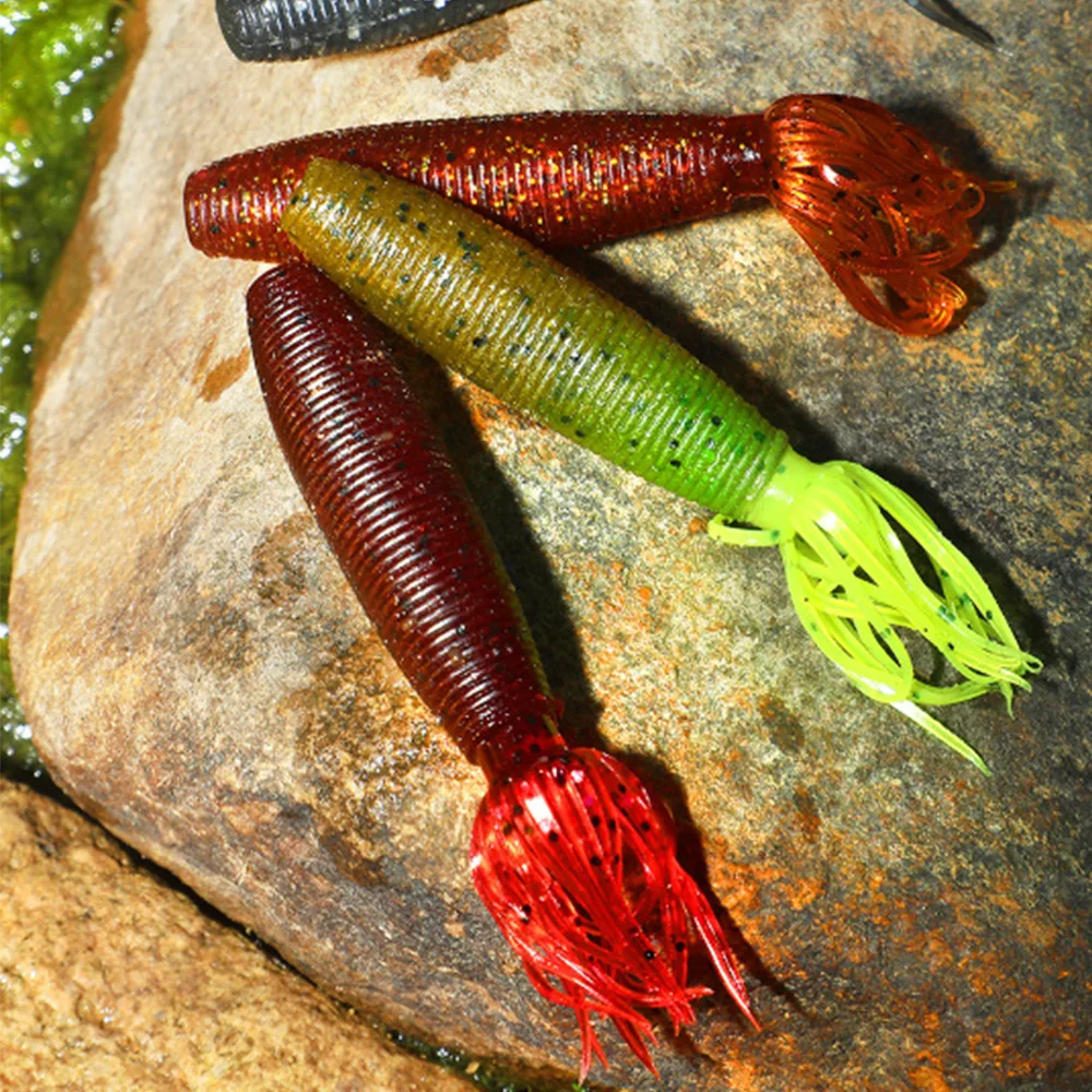 5 uds Fat Ika silicona Softbait 9cm 10g Swimbait Easy Shiner Shad Pesca Jig gusano señuelos artificiales para lubina perca Pesca - imagen 3