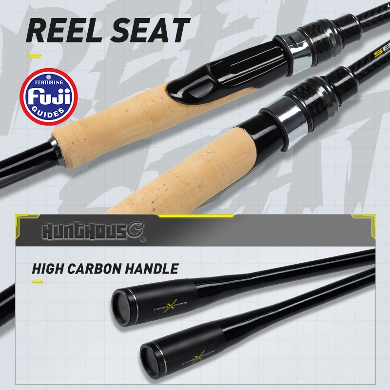 Hunthouse Egi caña de pescar de calamar 40T Spinning Eging 862ML 2,6 m 2,7 m 7-30g guía Fuji 2 secciones Japón pulpo accesorios para peces - imagen 4