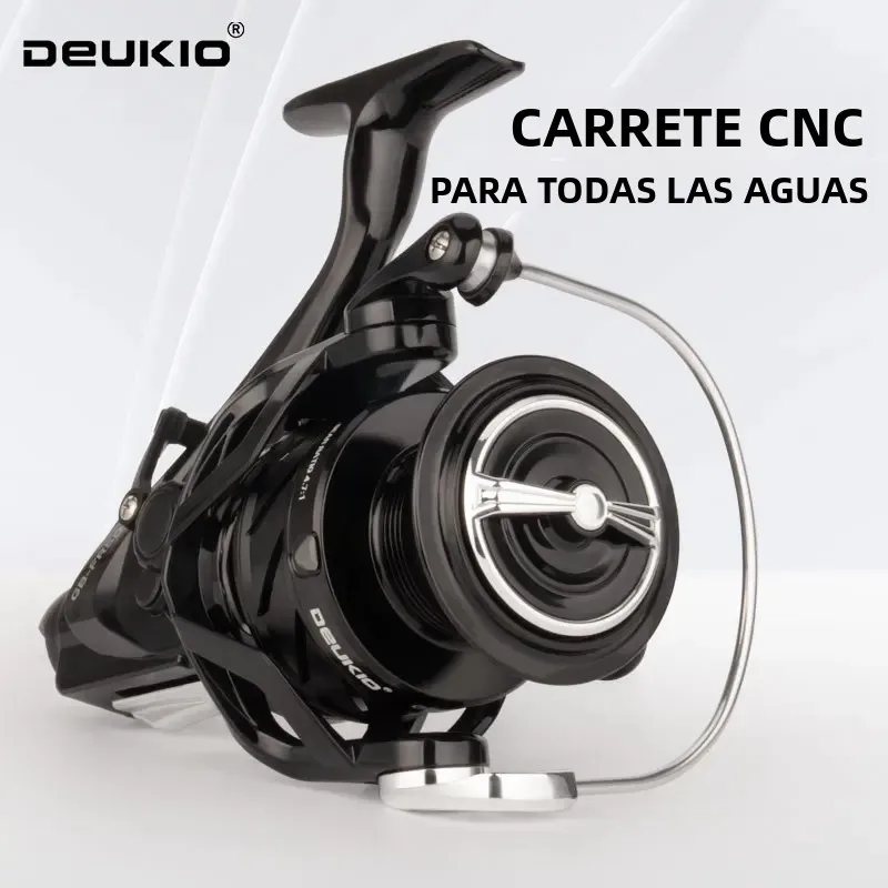 DEUKIO Carrete Doble Freno Carpa 8kg – Mango madera