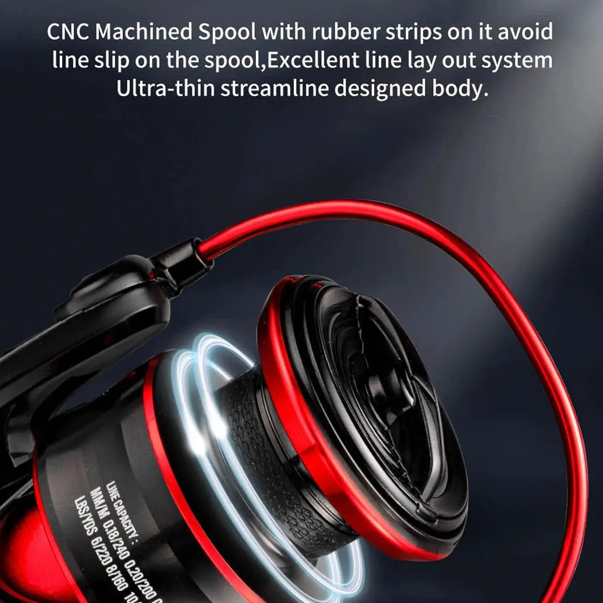 Carrete giratorio de alta calidad, bobina de pesca de arrastre máximo de 15KG, potente, resistente al agua, para lubina y Lucio - imagen 5