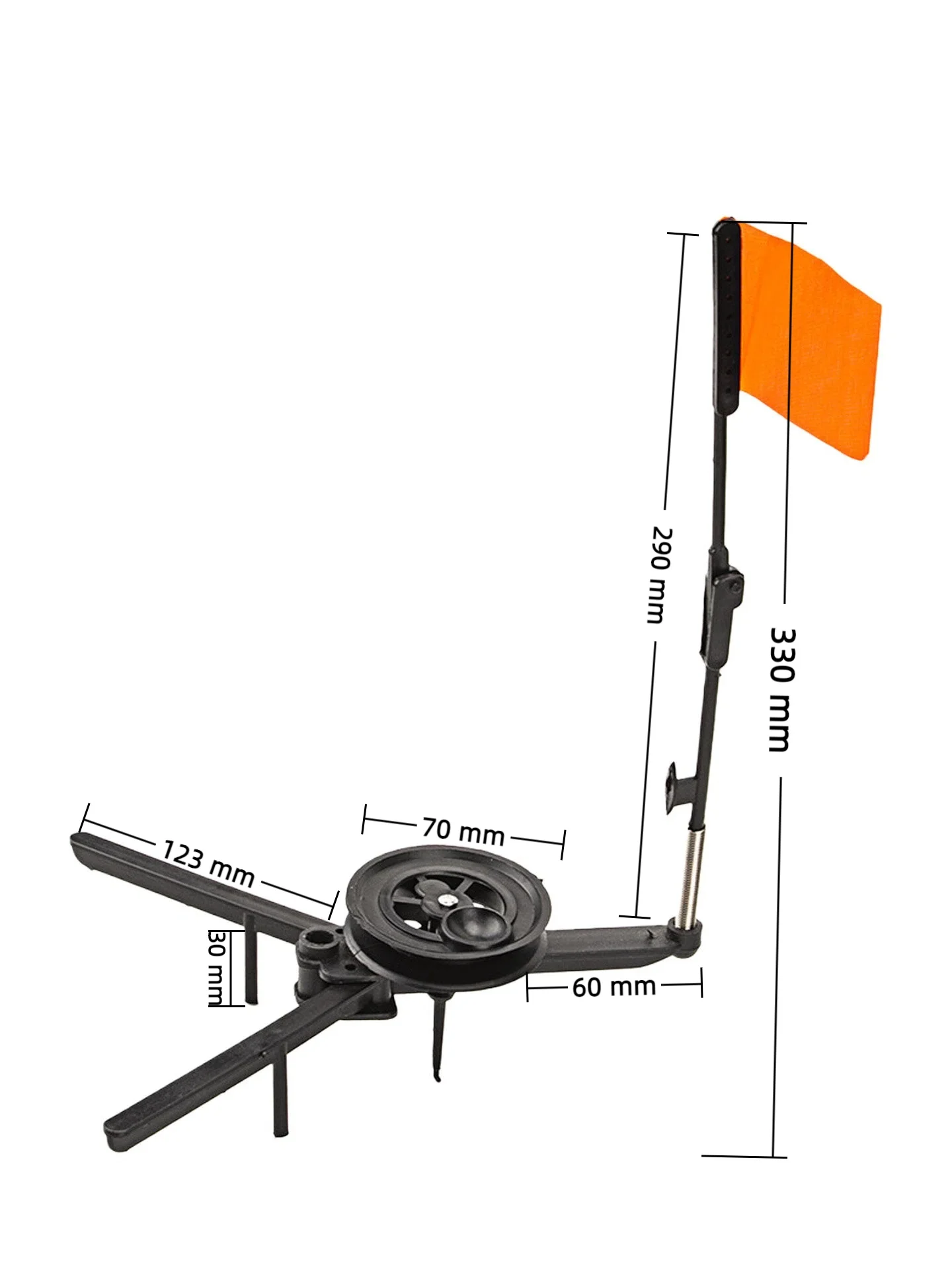 BRAVMACK-plataforma de pesca en hielo Triangular portátil, marcador de bandera, accesorio de pesca en hielo para pescadores - imagen 4