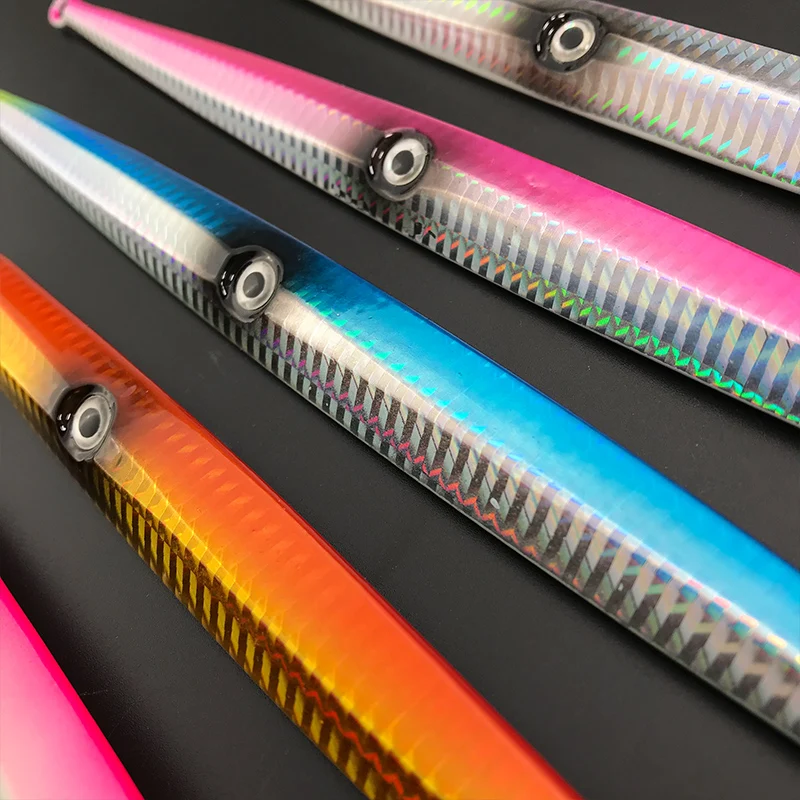 TEASER J21 60g 80g Aguja de caída rápida Hundimiento de besugo Lápiz Cebos Cuchara dura Metal Deepsea Jig Señuelo de pesca con anzuelos fuertes - imagen 5