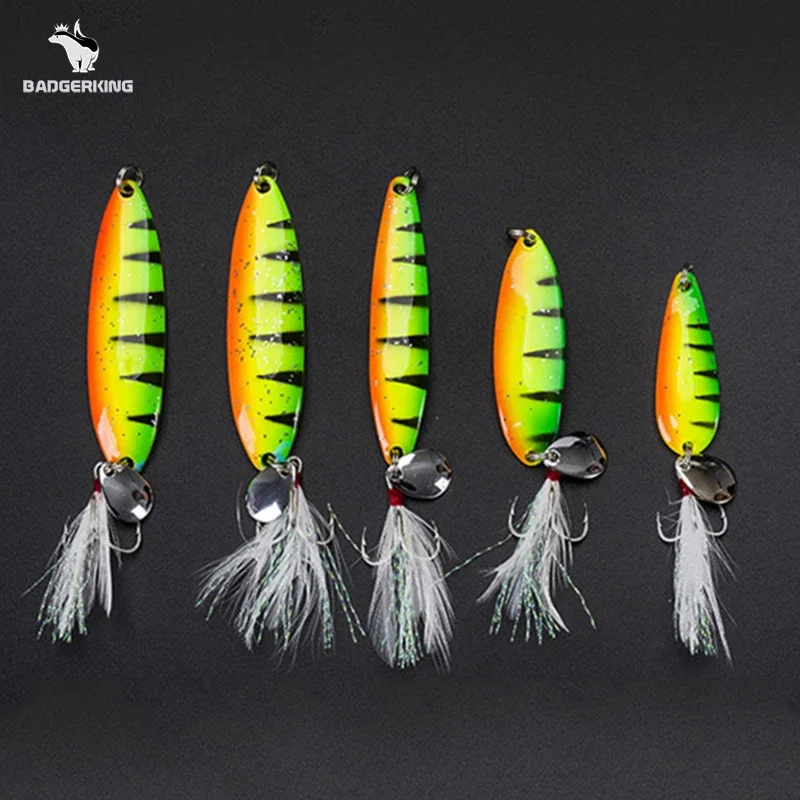 Kit de señuelo tipo cuchara de pesca, 8 Uds., para jigging, cebo artificial, wobblers para juego de señuelos de pesca, cada uno, tiene 4 colores, 2 tipos de anzuelos en total, 8 Uds. - imagen 2