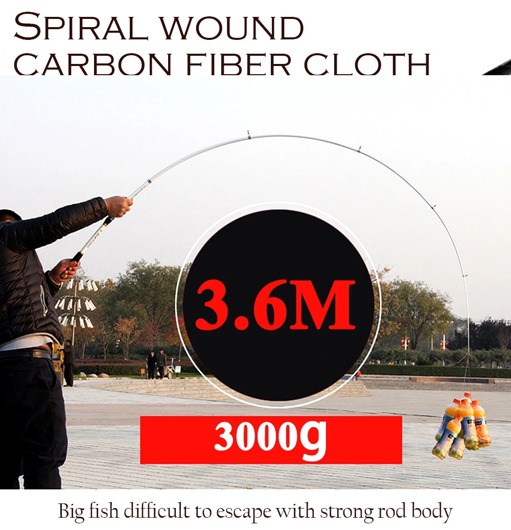 Pela de fibra de carbono de herida espiral Desatear grandes peces con fuerza y ​​precisión