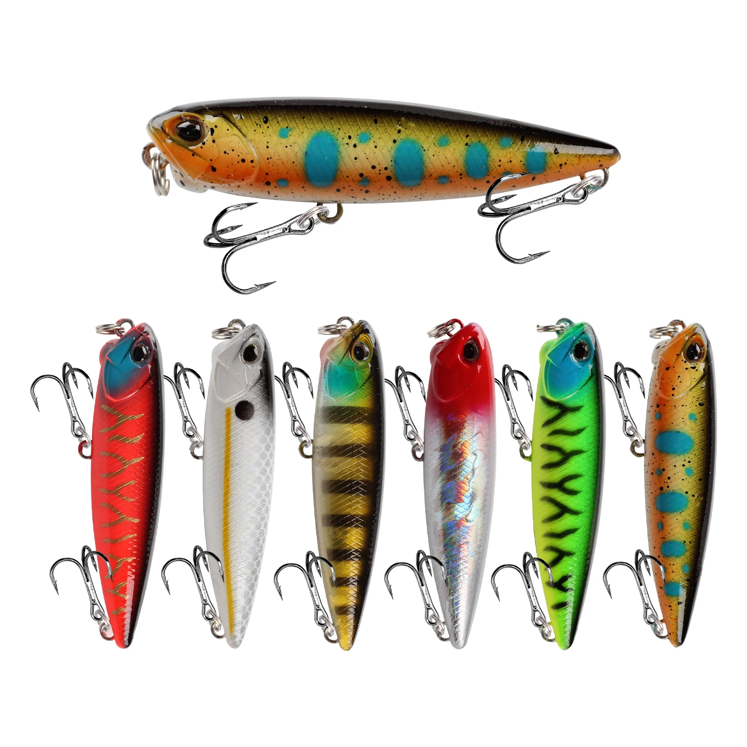 Mini señuelo de pesca flotante, cebo duro de plástico Artificial, aparejos de pesca de Lucio, Wobblers, Crankbait, 6,5 cm, 5,3g, 1 unidad - imagen 2