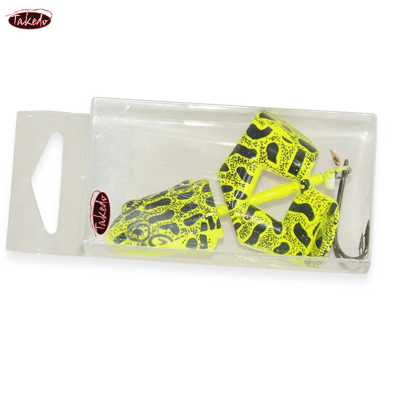 TAKEDO-cebo Artificial RL09, 75MM, 13G, cebo articulado de rana Topwater, señuelo duro para pesca de rana, rana giratoria para pesca con mosca - imagen 5