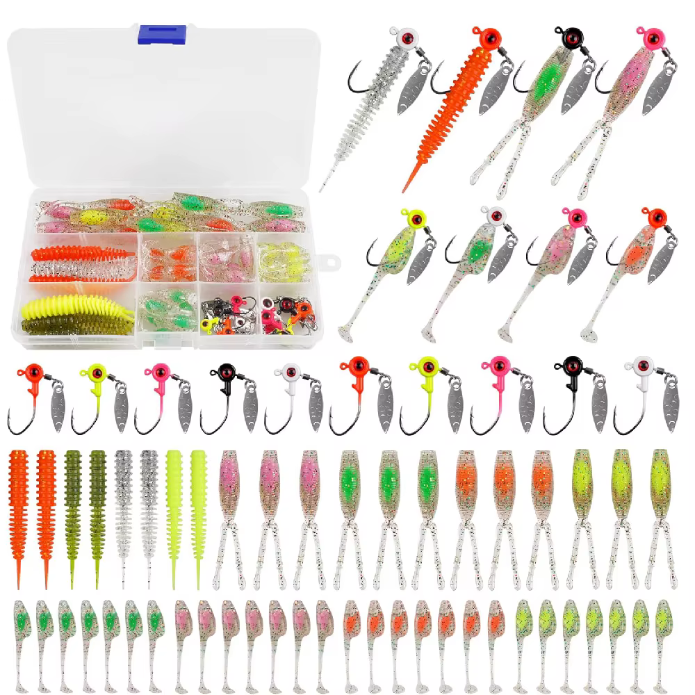 Underspin Jig Kit con cabezas y paletas eficaz para trucha y bajo