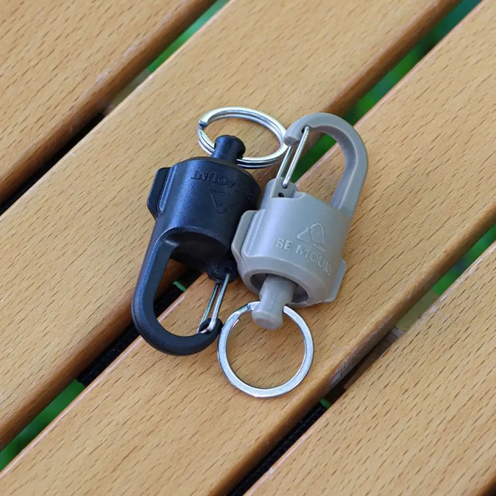 LLavero magnético fuerte portátil, 6,3x2,5 cm, 2 colores, gancho súper de carga, llavero a prueba de rosca, herramienta para acampar al aire libre - imagen 4