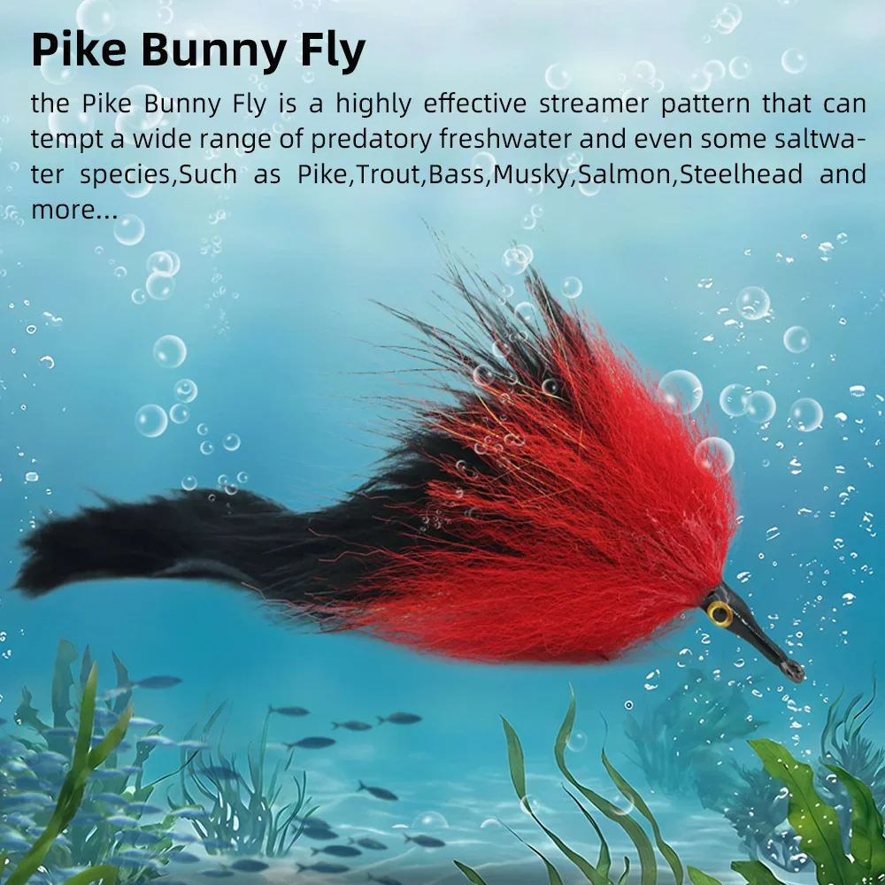 Wifreo Streamer Bunny Fly 3/0 - Anzuelo barbado para lubina - imagen 2