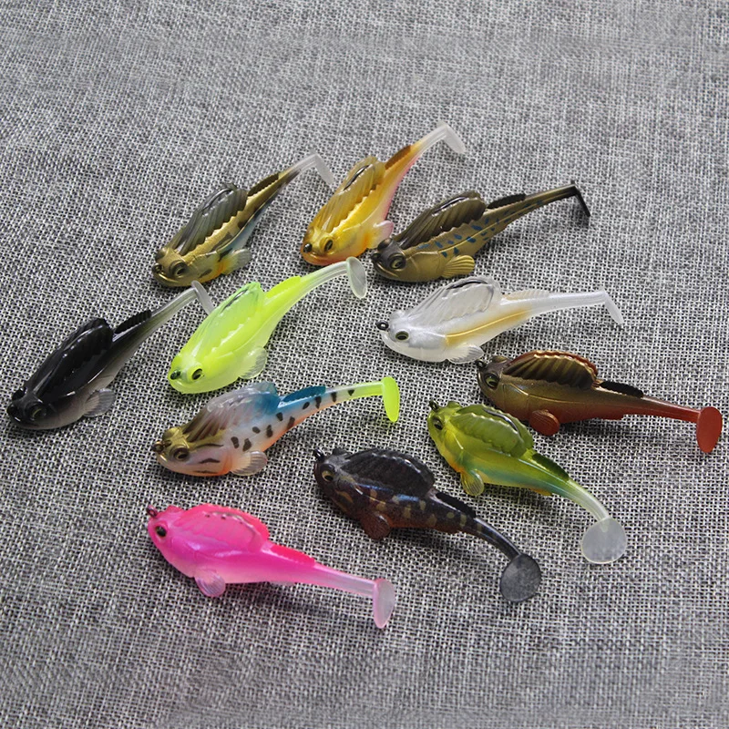 Señuelo de pesca Wobbler de silicona, 1 Uds., 7g, 14g, 20g, señuelo suave que se hunde, anzuelo, Swimbaits, sábalo de lubina para aparejos de perca - imagen 2
