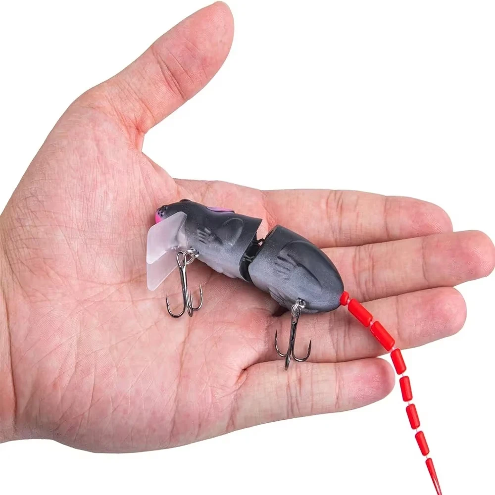 Goture-señuelo de ratón Artificial de plástico suave, Swimbait para Lucio, lubina, pececillo, Topwater, flotante, accesorios para aparejos de pesca, 1 Uds. - imagen 5