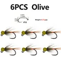 6PCS Olive Size14