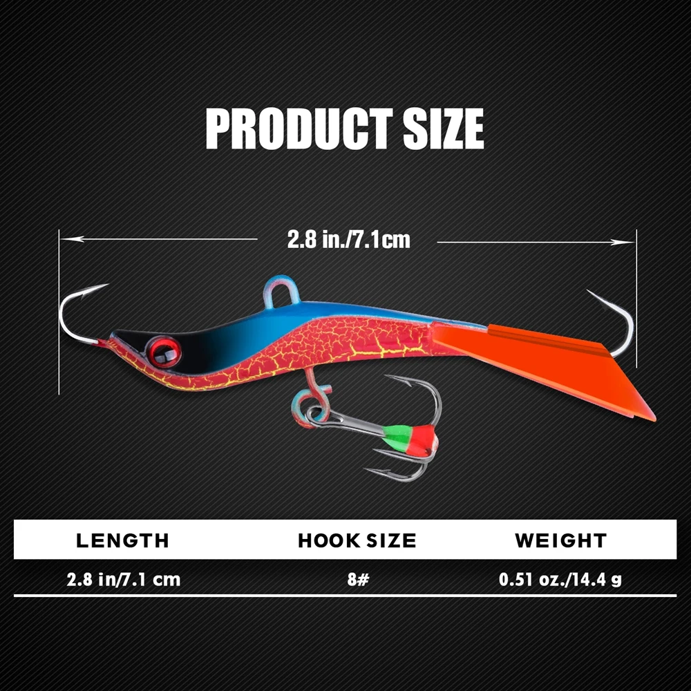 Goture Wobbler luminoso pesca en hielo – Equilibrador trucha y lucio - imagen 3