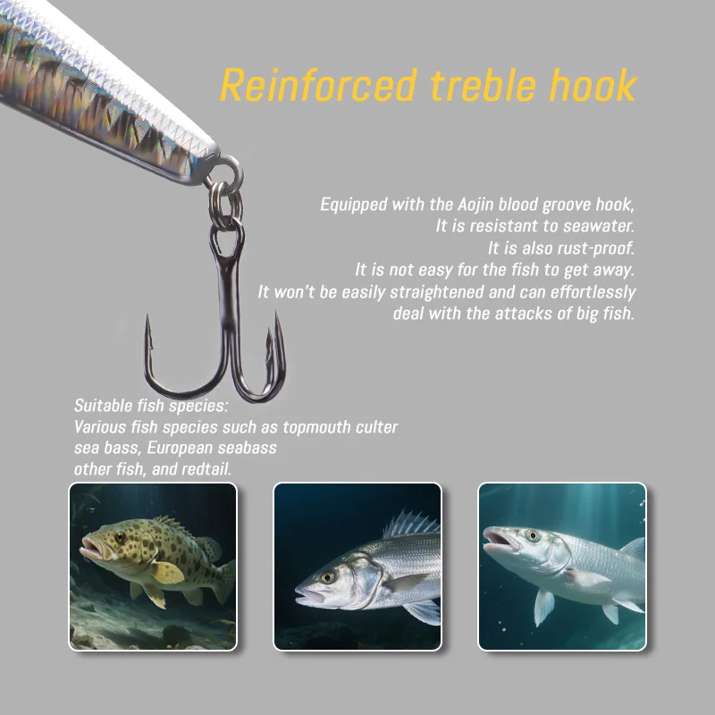 5 unids/set Señuelos de Pesca Stickbait 10g 14g lápiz que se hunde cebos duros para nadar lubina Wobblers señuelo con caja - imagen 3