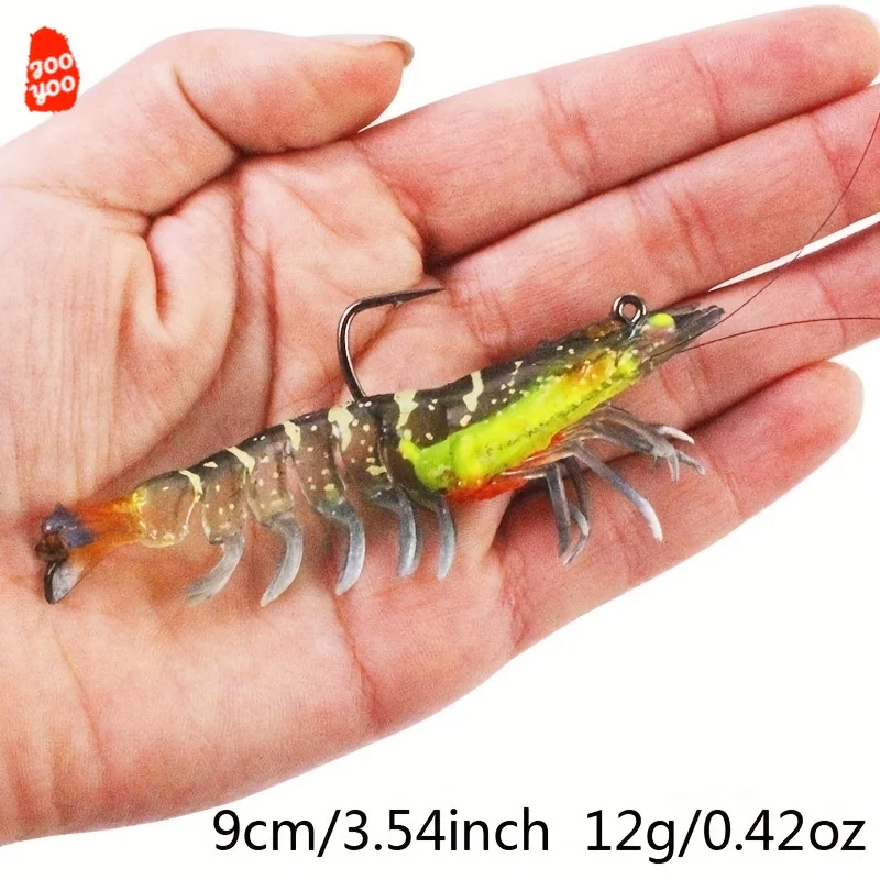 Señuelo de pesca que brilla en la oscuridad, cebo biónico suave, 1 piezas, 12g/9cm - imagen 5