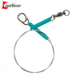 Lionriver Leader Acero Inoxidable Antimordida 7x7 con Clip Giratorio