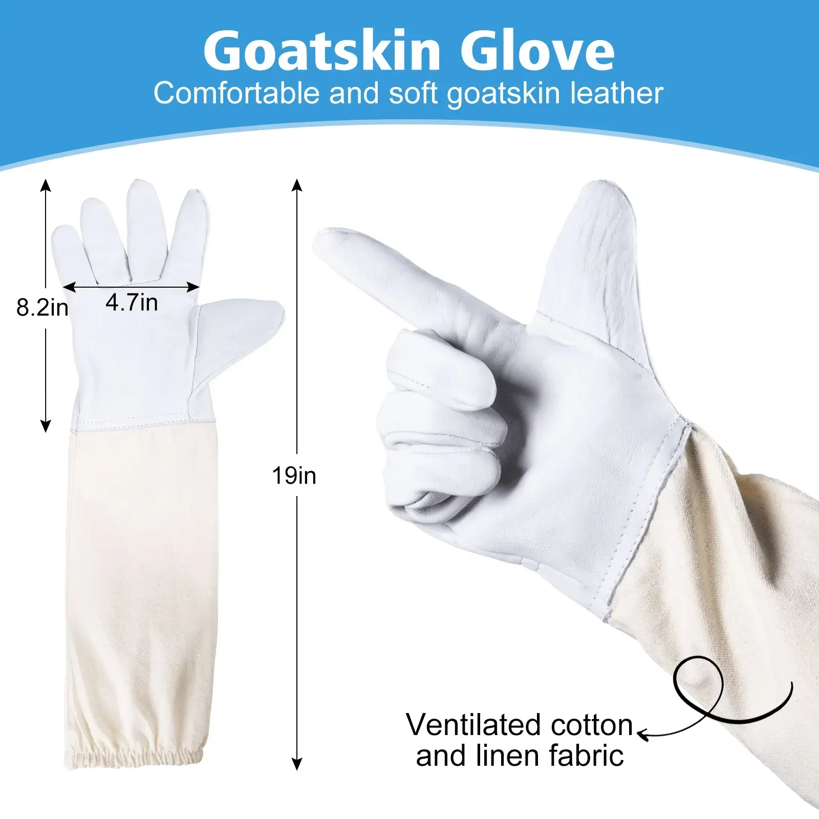 Goture-ropa de apicultura de cuerpo completo, ropa profesional para apicultores, traje de protección para apicultura, velo de seguridad, protección Unisex - imagen 5