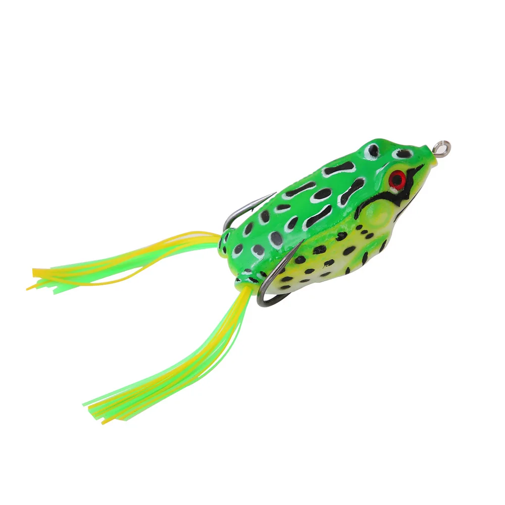 Señuelos de rana Topwater de silicona con anzuelos dobles para lubina - imagen 3