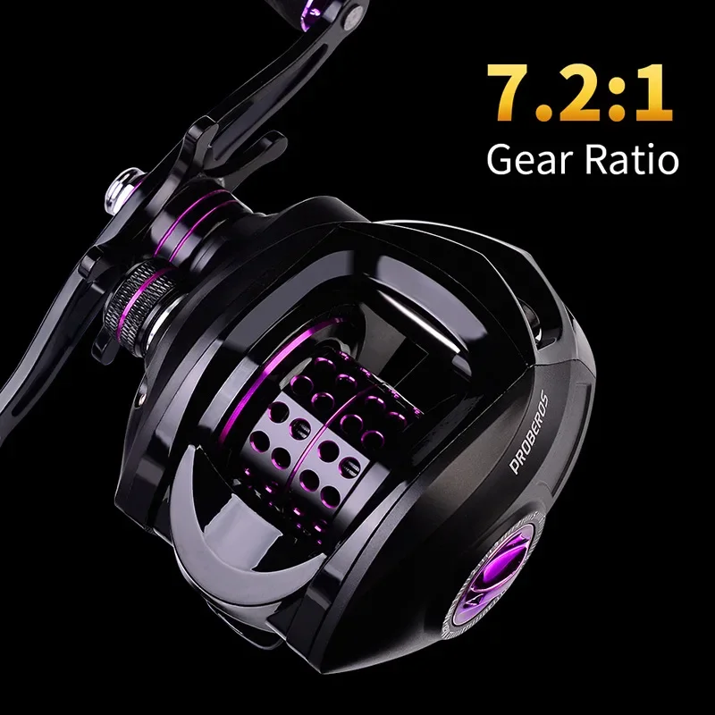 Carrete de Pesca ultraligero de fundición larga 7,2: 1, carrete de alta relación de engranaje, rueda de carrete de Metal de arrastre máximo de 10KG para Pesca de carpa lubina - imagen 3