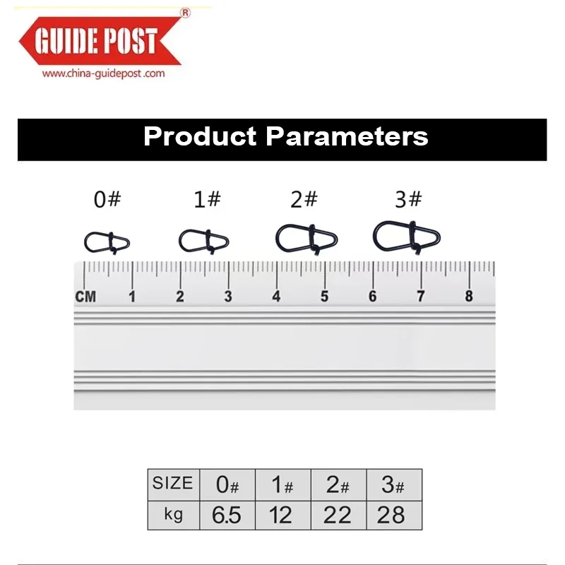 GUIDEPOST 20 unids/pack aleación de alta resistencia Pesca enganchado a presión diamante/forma de calabaza señuelo accesorios conector Snap Pesca - imagen 3