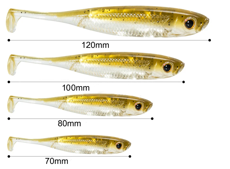 Señuelo swimbait silicona suave ojos 3D para carpa trucha lubina - imagen 5
