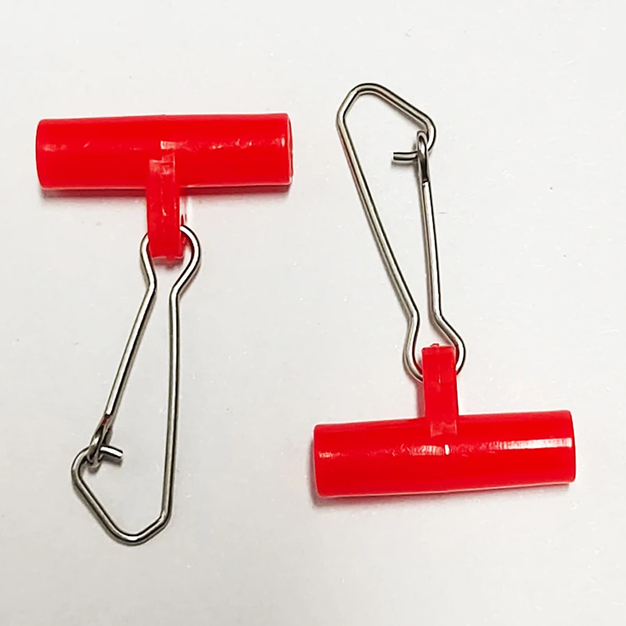50 Uds. De broches giratorios de pesca rojos con gancho, línea de anzuelo de pesca, conector resistente, broche rodante giratorio de mar - imagen 5