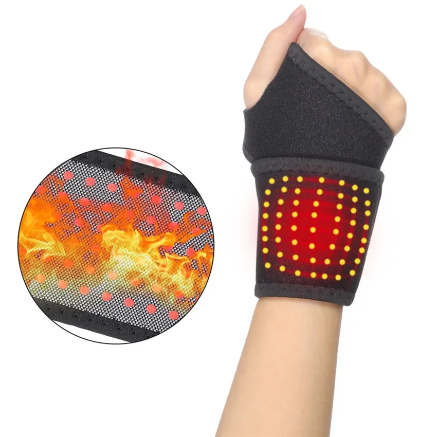 Terapia magnética, soporte de muñeca autocalentable, envoltura calentada, calentador de manos, cinturón de pulsera para aliviar el dolor de compresión - imagen 2