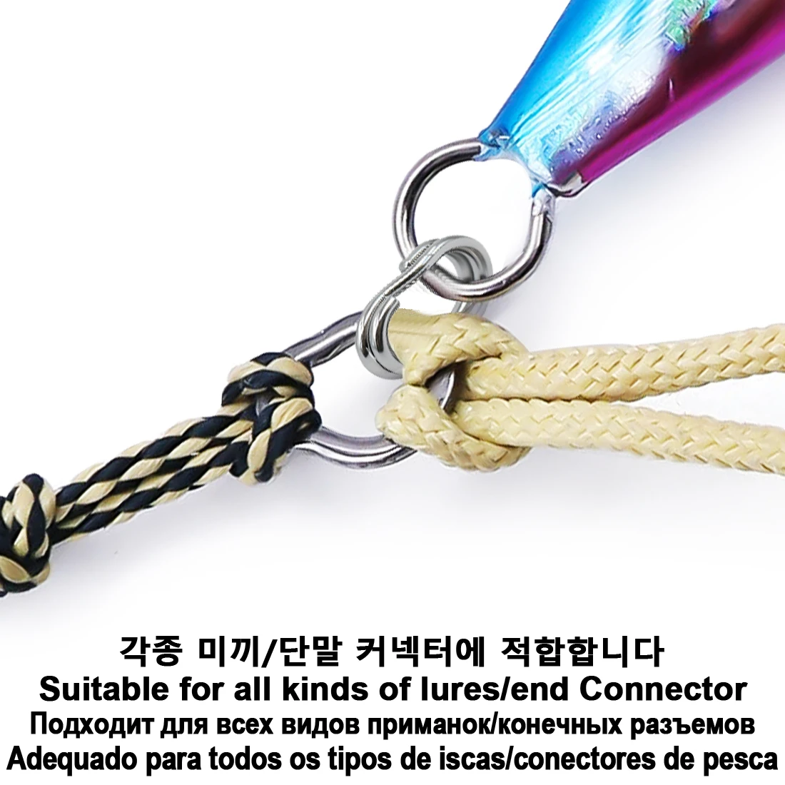 FishTrip-anillos dobles elípticos para pesca, paquete de 50 ~ 100, anillos divididos de acero inoxidable, señuelo de agua salada resistente, conector de pesca - imagen 4