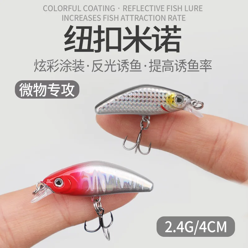 Mini pececillo hundido 40mm 2,4g Señuelos de Pesca Jerkbaits Peche cebo Artificial Wobbler señuelo para pesca de carpa lubina de trucha