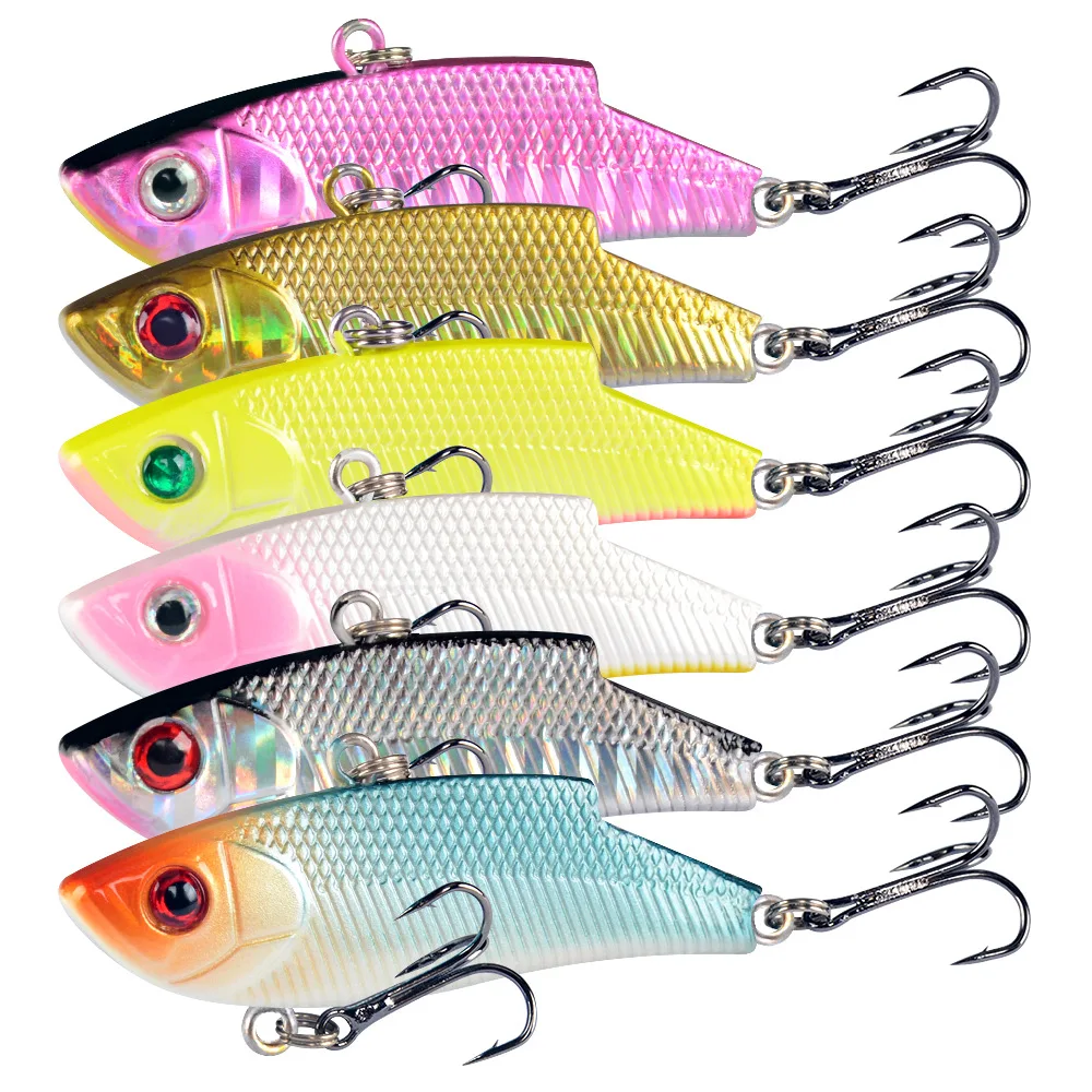 6 uds VIB señuelo de pesca Swim Minnow Wobbler cebo duro Artificial Crankbait invierno mar pesca lubina buceo cebo giratorio - imagen 4