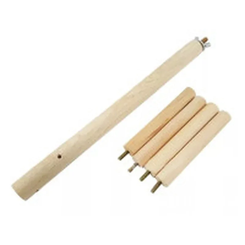 Escalera giratoria de madera Natural para mascotas, juguete de 4 niveles, jaula para loros, pájaros, loros, accesorios para ejercicio oscilante - imagen 5