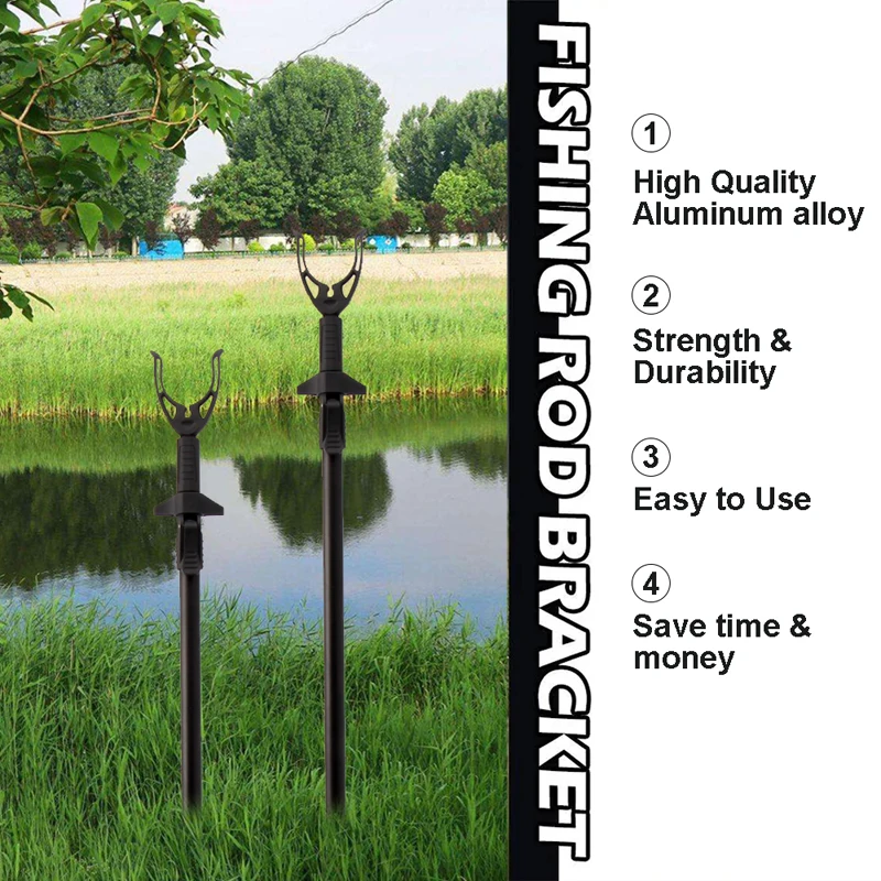 Bankstick de pesca de 1m/1,2 m, soporte de caña extensible ajustable, telescópico, accesorios de pesca - imagen 4