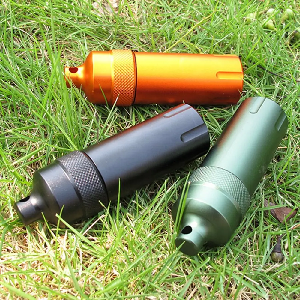 Herramienta de viaje, tarro Irregular de latón, llavero, caja impermeable, pastilla para exteriores, botella con sello, botella impermeable, bote impermeable - imagen 3