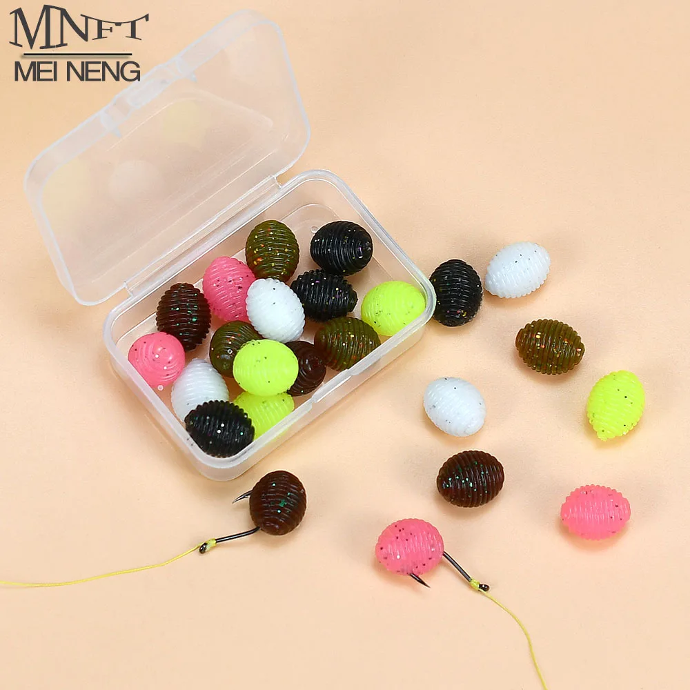 12 unids/caja Luya cebo suave PVC cebo falso Micro Material agua vesícula biliar pelota Rugby patata negro Pit pescado cebo salado y pescado - imagen 2