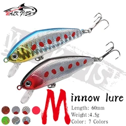 WALK FISH 1 Uds 60mm 4,5g señuelos de pececillo Wobblers hundimiento manivela de trucha Crankbait cebo duro Artificial de alta calidad aparejos de agua dulce