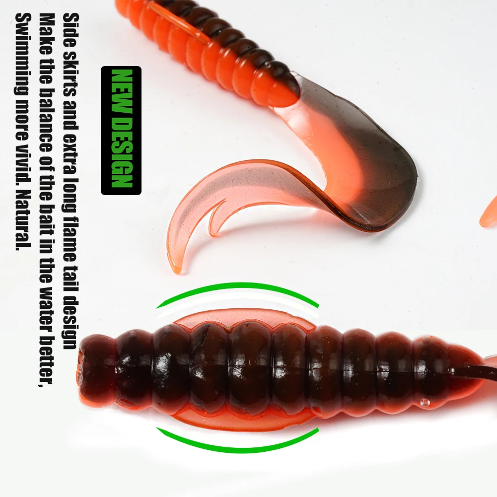 SUNMILE-Cebo Artificial de gusano suave para pesca en roca, Wobblers Leurre Souple, señuelo de trucha, 55mm/75mm - imagen 4