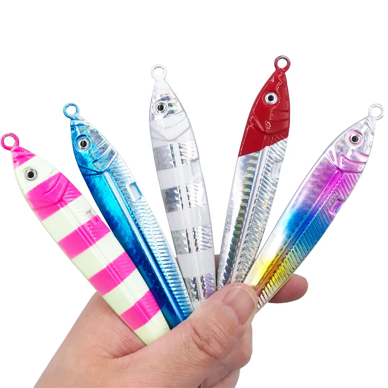 OBSESSION J44 20g 30g 40g 60g 80g pesca en agua salada plantillas de Metal señuelos peso pequeño duro Jigbait Micro hundimiento señuelo de Jigging de Metal - imagen 4