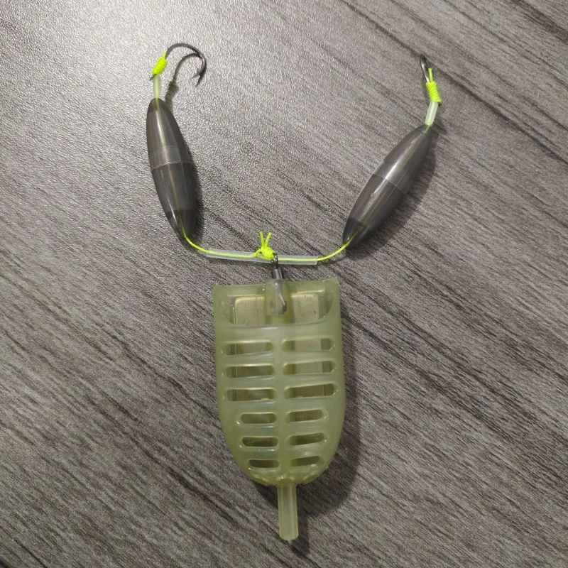 Dispositivo de anidación de jaula de cebo tipo barco, juego de sedal anti-fondo, pesca salvaje de carpa europea, pesca en biblioteca europea - imagen 2