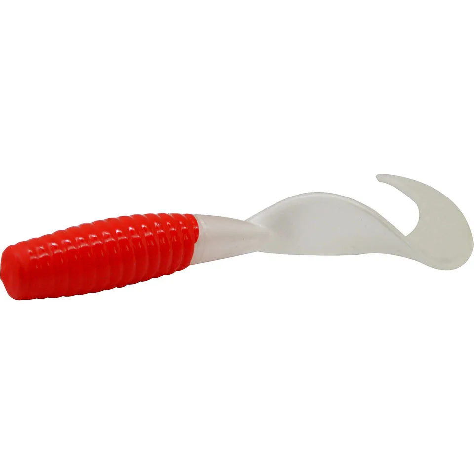 WALK FISH-señuelo de pesca de plástico suave, gusano rojo y blanco, cebo de natación finura Artificial, 7cm/10,5g, 10 unidades por lote - imagen 5