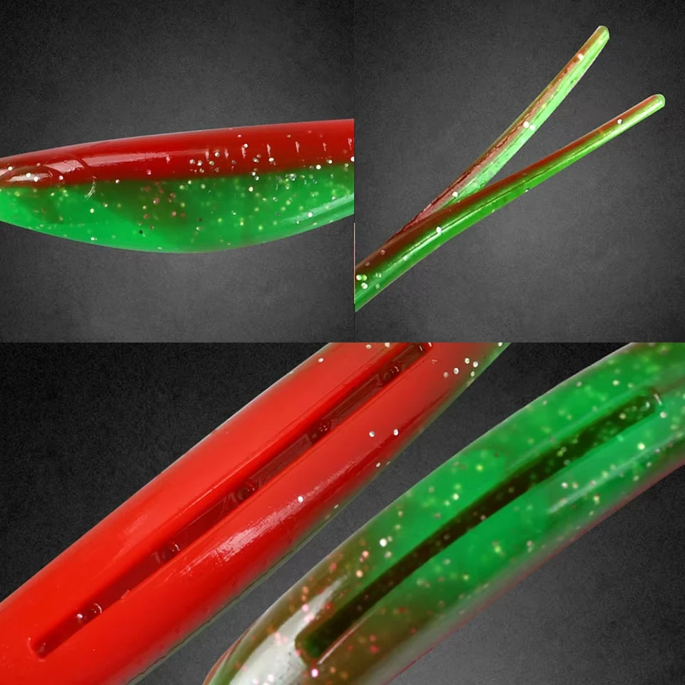 WALK FISH 3Pcs 180mm 18g Soft Bait Fishing Lure V-shape Split Tail Swimbait Worm Freshwater Fishing Sea fishing Artificial Bait - imagen 3