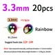 20pcs rainbow 3.3mm
