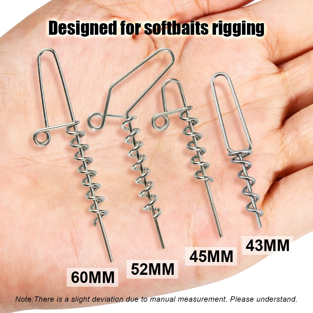 Spinpoler-tornillo multide profundidad para señuelo de pesca Softbait, Swimbait shad, tornillo de goma para pescado, Pin de bloqueo de resorte, accesorios de aparejo Stinger - imagen 2