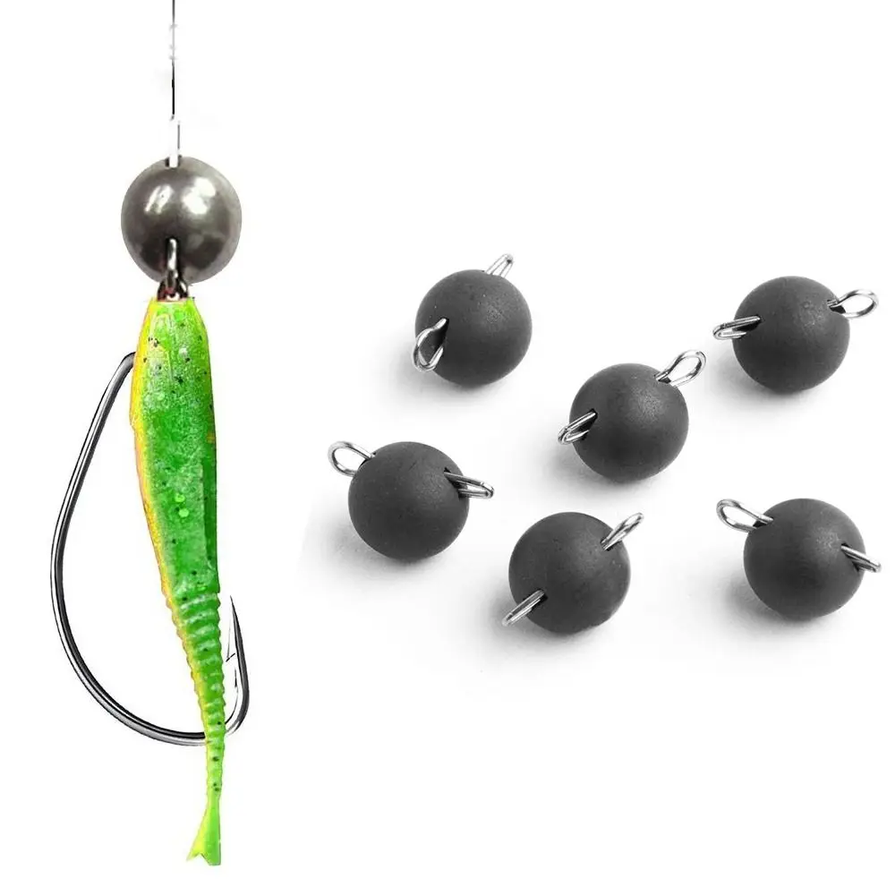 1 unidad de pesas de pesca de color negro mate, plomos de tungsteno de 1g-12g para accesorios de aparejos de pesca de lubina - imagen 2