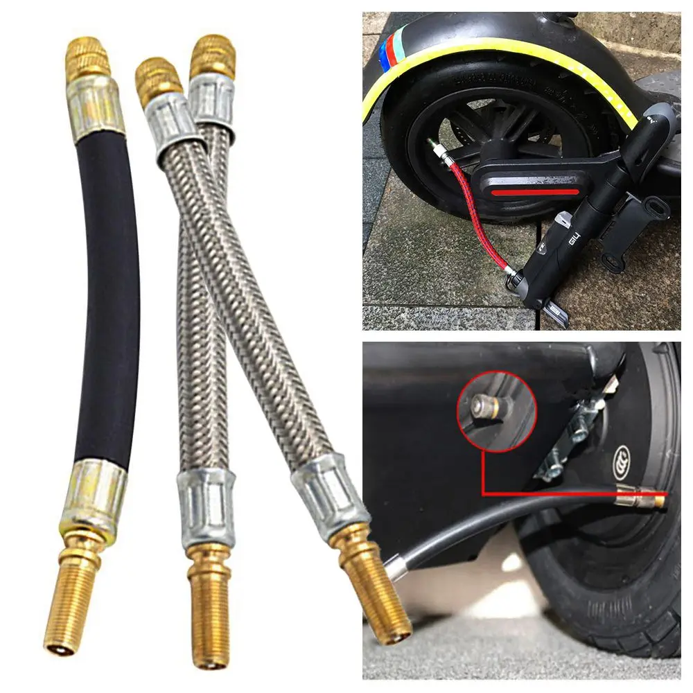 Herramienta accesorios para patinete eléctrico, adaptador de válvula para patinete, bomba de aire, boquilla extendida, boquillas de silicona para Xiaomi Mijia M365 - imagen 2