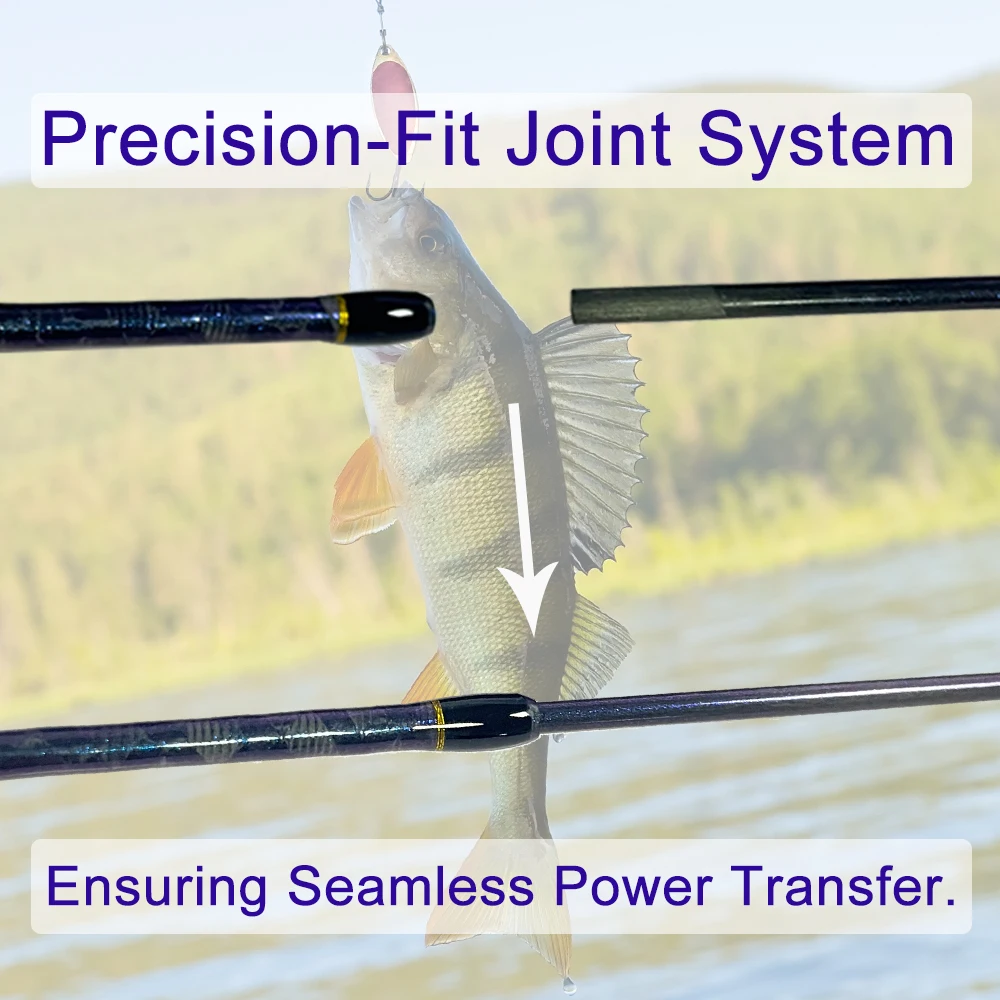 ROLLFISH-caña de pescar ultraligera para trucha, punta de alta sensibilidad para Panfish, tejido cruzado, tela de fibra de carbono, envío de hilo de pescar de PE de 100M - imagen 5